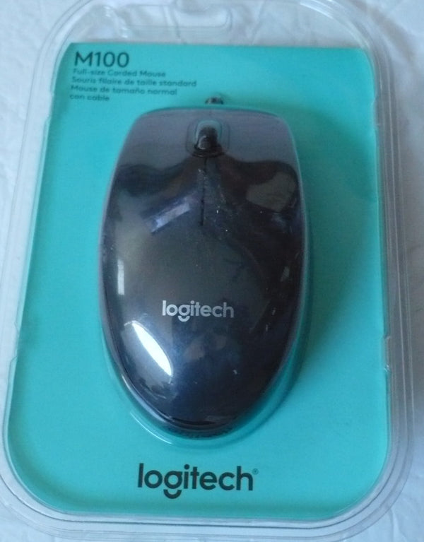 LOGITECH M100 WIRED USB MOUSE BLACK